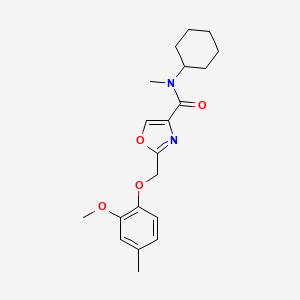 N-cyclohexyl-2-[(2-methoxy-4-methylphenoxy)methyl]-N-methyl-1,3-oxazole-4-carboxamide