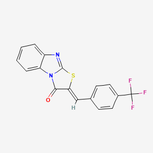 molecular formula C17H9F3N2OS B4980661 2-[4-(trifluoromethyl)benzylidene][1,3]thiazolo[3,2-a]benzimidazol-3(2H)-one 