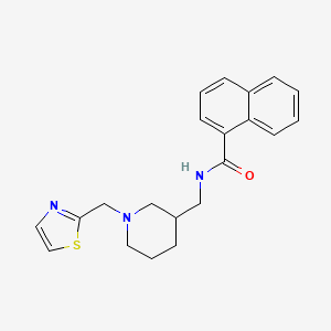 molecular formula C21H23N3OS B4980677 N-{[1-(1,3-thiazol-2-ylmethyl)-3-piperidinyl]methyl}-1-naphthamide 