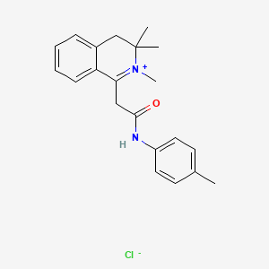 molecular formula C21H25ClN2O B4980684 2,3,3-trimethyl-1-{2-[(4-methylphenyl)amino]-2-oxoethyl}-3,4-dihydroisoquinolinium chloride 