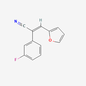 molecular formula C13H8FNO B4980689 2-(3-fluorophenyl)-3-(2-furyl)acrylonitrile 