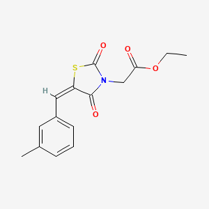 molecular formula C15H15NO4S B4980725 ethyl [5-(3-methylbenzylidene)-2,4-dioxo-1,3-thiazolidin-3-yl]acetate 