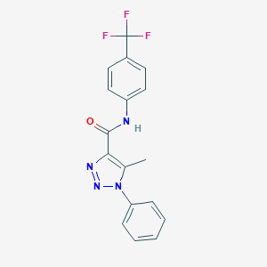 molecular formula C17H13F3N4O B498073 5-methyl-1-phenyl-N-[4-(trifluoromethyl)phenyl]-1H-1,2,3-triazole-4-carboxamide 