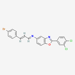 N-[3-(4-bromophenyl)-2-propen-1-ylidene]-2-(3,4-dichlorophenyl)-1,3-benzoxazol-5-amine