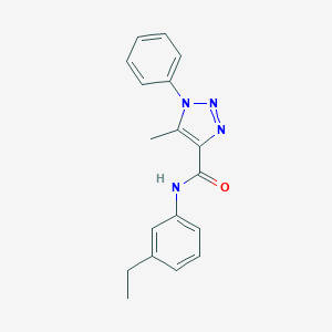 molecular formula C18H18N4O B498074 N-(3-ethylphenyl)-5-methyl-1-phenyl-1H-1,2,3-triazole-4-carboxamide 
