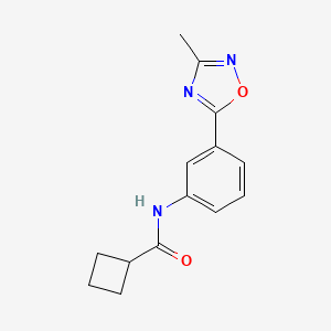 N-[3-(3-methyl-1,2,4-oxadiazol-5-yl)phenyl]cyclobutanecarboxamide