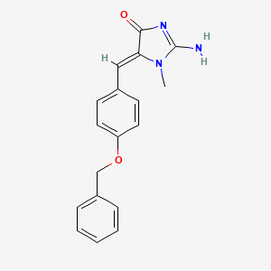 molecular formula C18H17N3O2 B4980748 5-[4-(benzyloxy)benzylidene]-2-imino-1-methyl-4-imidazolidinone 