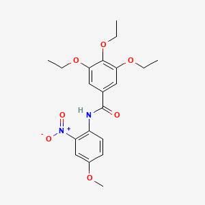 molecular formula C20H24N2O7 B4980767 3,4,5-triethoxy-N-(4-methoxy-2-nitrophenyl)benzamide 