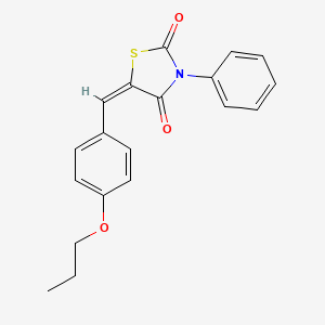molecular formula C19H17NO3S B4980768 3-phenyl-5-(4-propoxybenzylidene)-1,3-thiazolidine-2,4-dione 