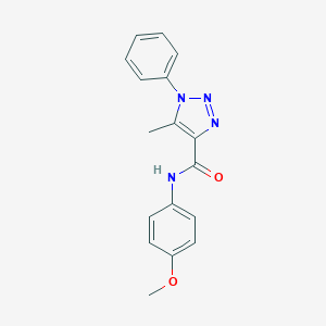 molecular formula C17H16N4O2 B498077 N-(4-methoxyphenyl)-5-methyl-1-phenyl-1H-1,2,3-triazole-4-carboxamide CAS No. 866871-78-5