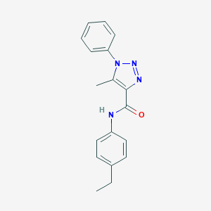 molecular formula C18H18N4O B498078 N-(4-ethylphenyl)-5-methyl-1-phenyl-1H-1,2,3-triazole-4-carboxamide CAS No. 866846-57-3