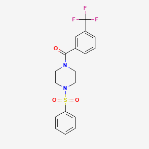 1-(phenylsulfonyl)-4-[3-(trifluoromethyl)benzoyl]piperazine
