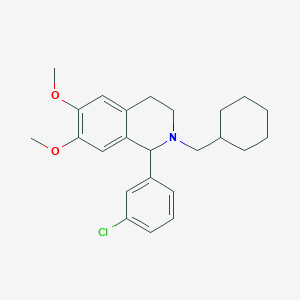 molecular formula C24H30ClNO2 B4980808 1-(3-chlorophenyl)-2-(cyclohexylmethyl)-6,7-dimethoxy-1,2,3,4-tetrahydroisoquinoline 