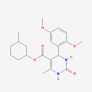 3-methylcyclohexyl 4-(2,5-dimethoxyphenyl)-6-methyl-2-oxo-1,2,3,4-tetrahydro-5-pyrimidinecarboxylate