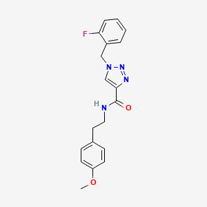 molecular formula C19H19FN4O2 B4980825 1-(2-fluorobenzyl)-N-[2-(4-methoxyphenyl)ethyl]-1H-1,2,3-triazole-4-carboxamide 