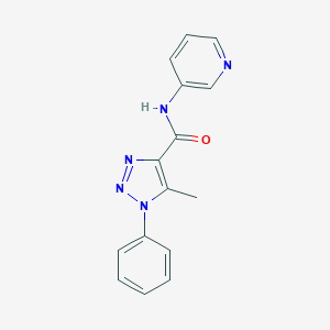 molecular formula C15H13N5O B498084 5-methyl-1-phenyl-N-(3-pyridinyl)-1H-1,2,3-triazole-4-carboxamide CAS No. 927638-80-0