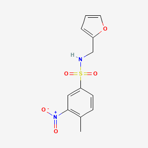 N-(2-furylmethyl)-4-methyl-3-nitrobenzenesulfonamide