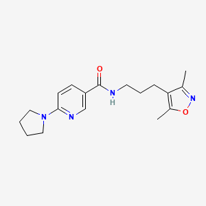 N-[3-(3,5-dimethyl-4-isoxazolyl)propyl]-6-(1-pyrrolidinyl)nicotinamide