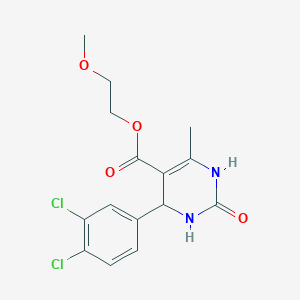 molecular formula C15H16Cl2N2O4 B4980878 2-methoxyethyl 4-(3,4-dichlorophenyl)-6-methyl-2-oxo-1,2,3,4-tetrahydro-5-pyrimidinecarboxylate 
