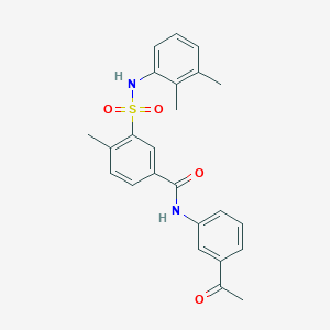 molecular formula C24H24N2O4S B4980898 N-(3-acetylphenyl)-3-{[(2,3-dimethylphenyl)amino]sulfonyl}-4-methylbenzamide 