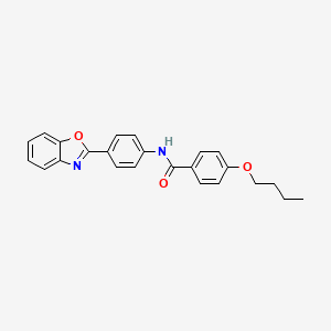 molecular formula C24H22N2O3 B4980906 N-[4-(1,3-benzoxazol-2-yl)phenyl]-4-butoxybenzamide 