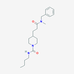 4-{3-[benzyl(methyl)amino]-3-oxopropyl}-N-butyl-1-piperidinecarboxamide