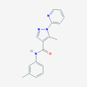 molecular formula C17H16N4O B498092 5-methyl-N-(3-methylphenyl)-1-(2-pyridinyl)-1H-pyrazole-4-carboxamide 