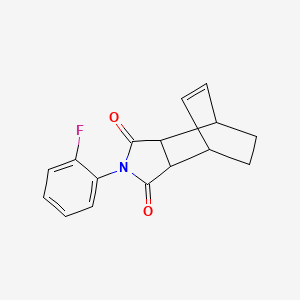 molecular formula C16H14FNO2 B4980927 4-(2-fluorophenyl)-4-azatricyclo[5.2.2.0~2,6~]undec-8-ene-3,5-dione 