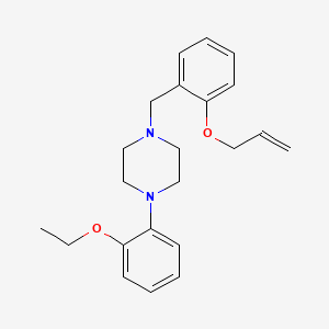 molecular formula C22H28N2O2 B4980932 1-[2-(allyloxy)benzyl]-4-(2-ethoxyphenyl)piperazine 