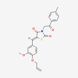 molecular formula C23H21NO5S B4980936 5-[4-(allyloxy)-3-methoxybenzylidene]-3-[2-(4-methylphenyl)-2-oxoethyl]-1,3-thiazolidine-2,4-dione 