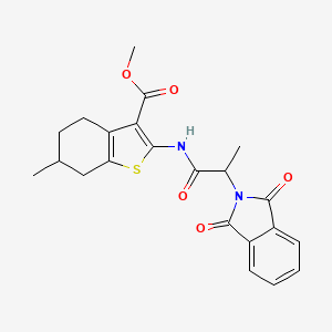 methyl 2-{[2-(1,3-dioxo-1,3-dihydro-2H-isoindol-2-yl)propanoyl]amino}-6-methyl-4,5,6,7-tetrahydro-1-benzothiophene-3-carboxylate