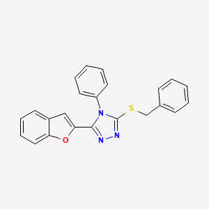 molecular formula C23H17N3OS B4980943 3-(1-benzofuran-2-yl)-5-(benzylthio)-4-phenyl-4H-1,2,4-triazole 