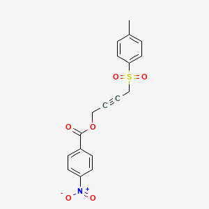 molecular formula C18H15NO6S B4980967 4-[(4-methylphenyl)sulfonyl]-2-butyn-1-yl 4-nitrobenzoate 
