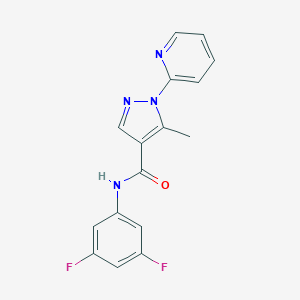 N-(3,5-difluorophenyl)-5-methyl-1-(2-pyridinyl)-1H-pyrazole-4-carboxamide