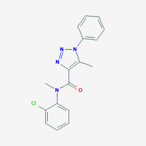 molecular formula C17H15ClN4O B498099 N-(2-chlorophenyl)-N,5-dimethyl-1-phenyl-1H-1,2,3-triazole-4-carboxamide 