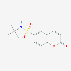 molecular formula C13H15NO4S B4980992 N-(tert-butyl)-2-oxo-2H-chromene-6-sulfonamide 