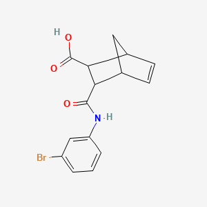 molecular formula C15H14BrNO3 B4981031 3-{[(3-bromophenyl)amino]carbonyl}bicyclo[2.2.1]hept-5-ene-2-carboxylic acid 