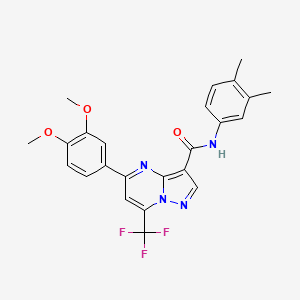 5-(3,4-dimethoxyphenyl)-N-(3,4-dimethylphenyl)-7-(trifluoromethyl)pyrazolo[1,5-a]pyrimidine-3-carboxamide