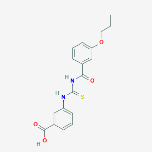 3-({[(3-propoxybenzoyl)amino]carbonothioyl}amino)benzoic acid