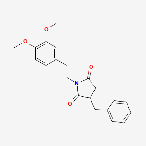 molecular formula C21H23NO4 B4981051 3-benzyl-1-[2-(3,4-dimethoxyphenyl)ethyl]-2,5-pyrrolidinedione 