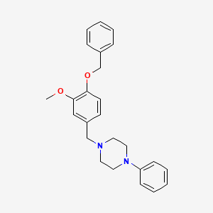 molecular formula C25H28N2O2 B4981083 1-[4-(benzyloxy)-3-methoxybenzyl]-4-phenylpiperazine 