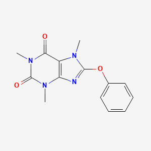 molecular formula C14H14N4O3 B4981097 1,3,7-trimethyl-8-phenoxy-3,7-dihydro-1H-purine-2,6-dione CAS No. 6279-37-4