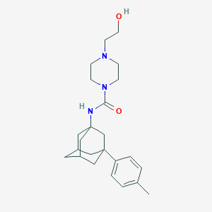 molecular formula C24H35N3O2 B4981121 4-(2-hydroxyethyl)-N-[3-(4-methylphenyl)-1-adamantyl]-1-piperazinecarboxamide 