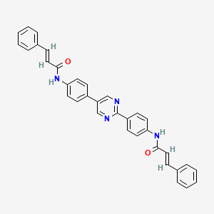 N,N'-(2,5-pyrimidinediyldi-4,1-phenylene)bis(3-phenylacrylamide)