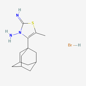 molecular formula C14H22BrN3S B4981143 4-(1-adamantyl)-2-imino-5-methyl-1,3-thiazol-3(2H)-amine hydrobromide 