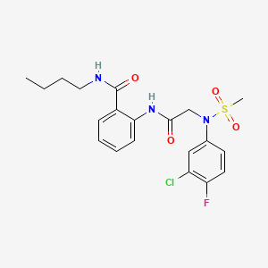 N-butyl-2-{[N-(3-chloro-4-fluorophenyl)-N-(methylsulfonyl)glycyl]amino}benzamide