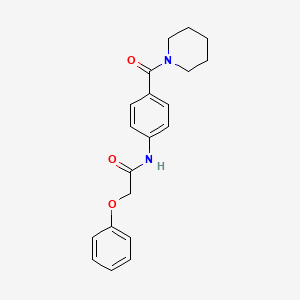 2-phenoxy-N-[4-(1-piperidinylcarbonyl)phenyl]acetamide