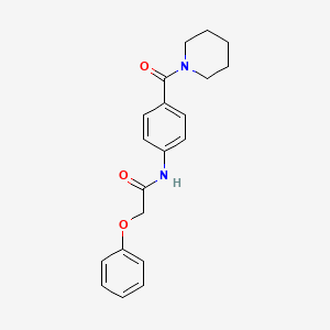 molecular formula C20H22N2O3 B4981168 2-phenoxy-N-[4-(1-piperidinylcarbonyl)phenyl]acetamide 