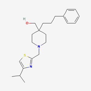 molecular formula C22H32N2OS B4981177 [1-[(4-isopropyl-1,3-thiazol-2-yl)methyl]-4-(3-phenylpropyl)-4-piperidinyl]methanol 