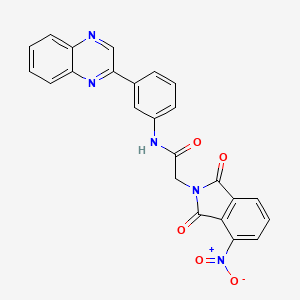 2-(4-nitro-1,3-dioxo-1,3-dihydro-2H-isoindol-2-yl)-N-[3-(2-quinoxalinyl)phenyl]acetamide
